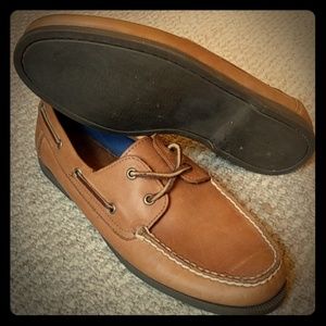 Cole Haan Dominick classic boat shoes, tan